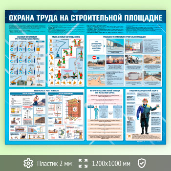 Стенд «Охрана труда на строительной площадке» (OT-40-ECONOMY)